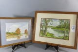 2 Framed Original Water Color Paintings