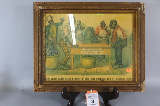 Framed Black Americana Auction Ad