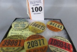 Lot of 6 Early Hunting License Buttons