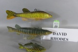 3 David Rhodes Fish Decoys