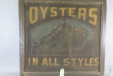 Wood Framed Oyster Sign