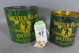 2 Shelter Island Oyster Cans