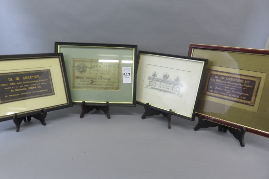 Lot of Framed Gun Manufacturer Ads