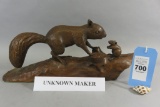 Wood Carved Squirrel