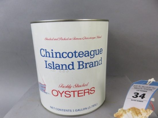 Chincoteague Brand Oyster Can