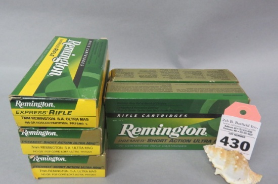 5 Boxes 7MM Remington S.A. Ultra Mag.