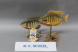 2 M.K. Scheel Carved Fish