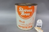 Shreves Bros. Oyster Can