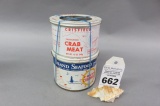 Lot of 2 Crab Meat Cans