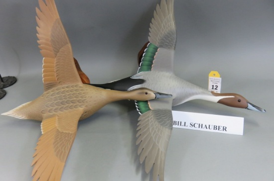 Flying Pintail Pair by Bill Schauber