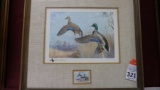 Ned Smith 1966 PA Framed Duck Stamp Print