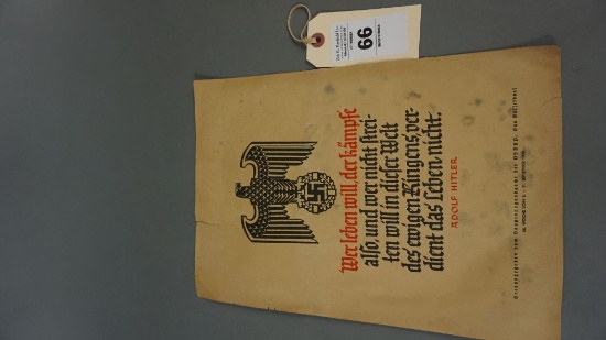 1938 NSDAP Propaganda Poster