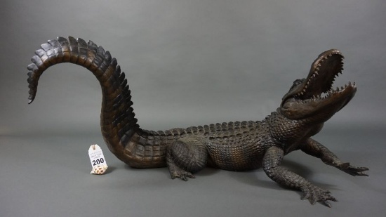 Alligator Bronze by Turner Sculptures