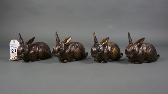 (4) Bronze Rabbits by Turner