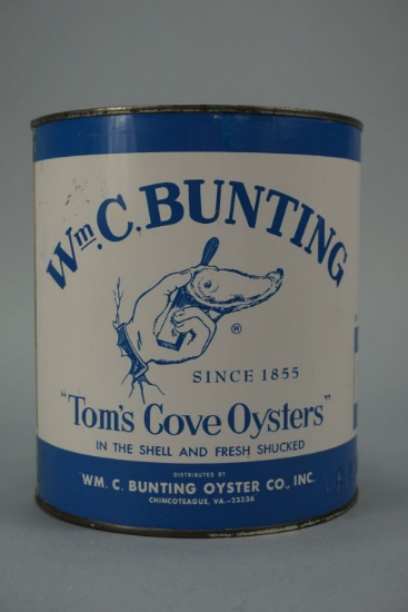 Wm C. Bunting Oyster Can