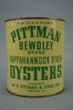 PITTMAN BEWDLEY OYSTER CAN