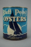 BLUFF POINT BRAND OYSTER CAN