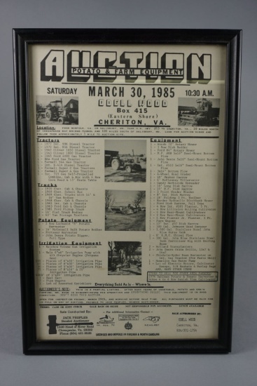 PEOPLES AUCTION CO. FRAMED AD