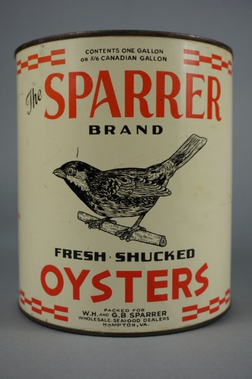 SPARRER BRAND OYSTER CAN