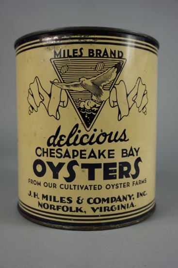 MILES BRAND OYSTER CAN