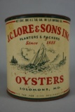 J. C. LORE & SONS OYSTER CAN