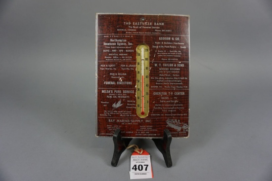 EASTVILLE BANK ADVERTISING THERMOMETER