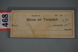 BANK OF TANGIER CHECK