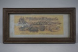 FRAMED WALLACE M. QUINN SEAFOOD LABEL