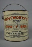 WENTWORTH'S TRIANGLE BRAND OYSTER CAN