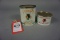 LOT OF 2 HONGA OYSTER CANS