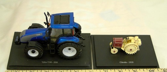 EARLY MODEL DIECAST TRACTORS ON BASE