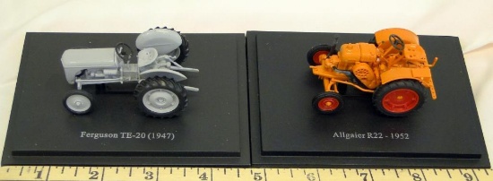 EARLY MODEL DIECAST TRACTORS ON BASE