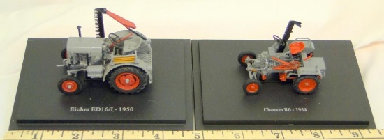 EARLY MODEL DIECAST TRACTORS ON BASE