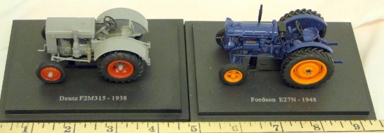 EARLY MODEL DIECAST TRACTORS ON BASE