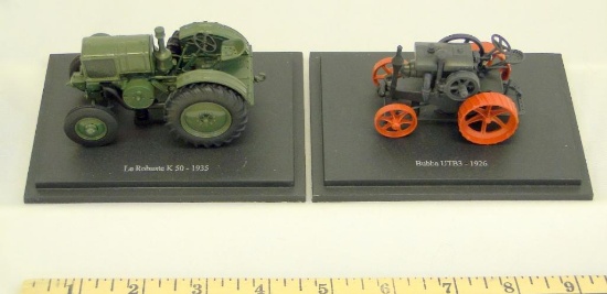 EARLY MODEL DIECAST TRACTORS ON BASE
