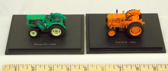 EARLY MODEL DIECAST TRACTORS ON BASE