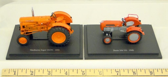 EARLY MODEL DIECAST TRACTORS ON BASE