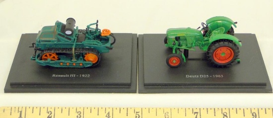 EARLY MODEL DIECAST TRACTORS ON BASE