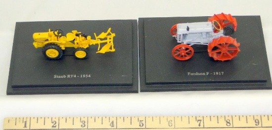 EARLY MODEL DIECAST TRACTORS ON BASE
