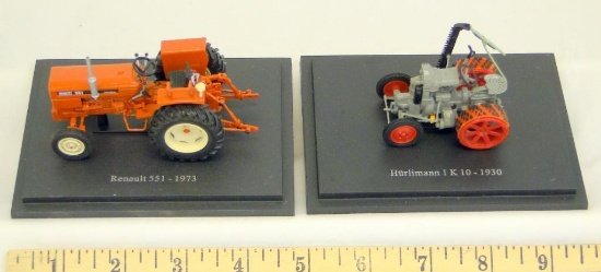 EARLY MODEL DIECAST TRACTORS ON BASE