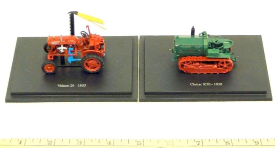 EARLY MODEL DIECAST TRACTORS ON BASE