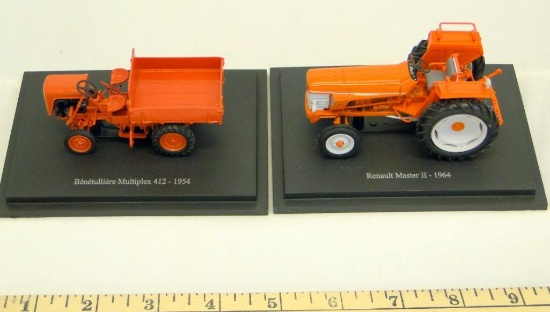 EARLY MODEL DIECAST TRACTORS ON BASE