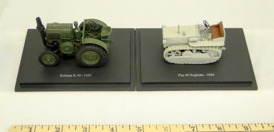 EARLY MODEL DIECAST TRACTORS ON BASE