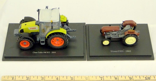 EARLY MODEL DIECAST TRACTORS ON BASE