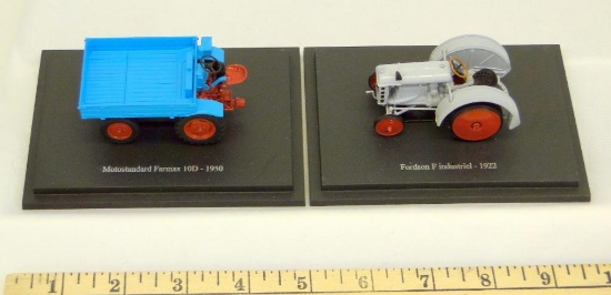 EARLY MODEL DIECAST TRACTORS ON BASE