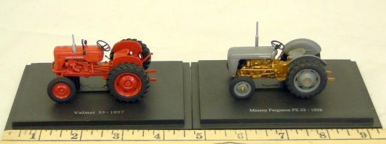 EARLY MODEL DIECAST TRACTORS ON BASE