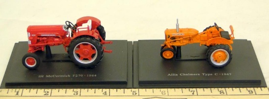EARLY MODEL DIECAST TRACTORS ON BASE