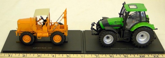 EARLY MODEL DIECAST TRACTORS ON BASE