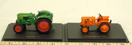 EARLY MODEL DIECAST TRACTORS ON BASE