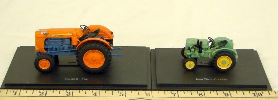EARLY MODEL DIECAST TRACTORS ON BASE